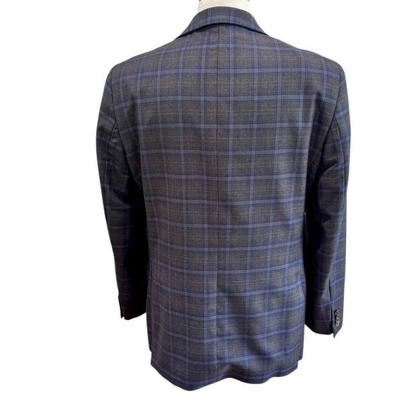 David Donahue CONNOR Check 2 Button Blazer. 42R - Picture 3 of 11